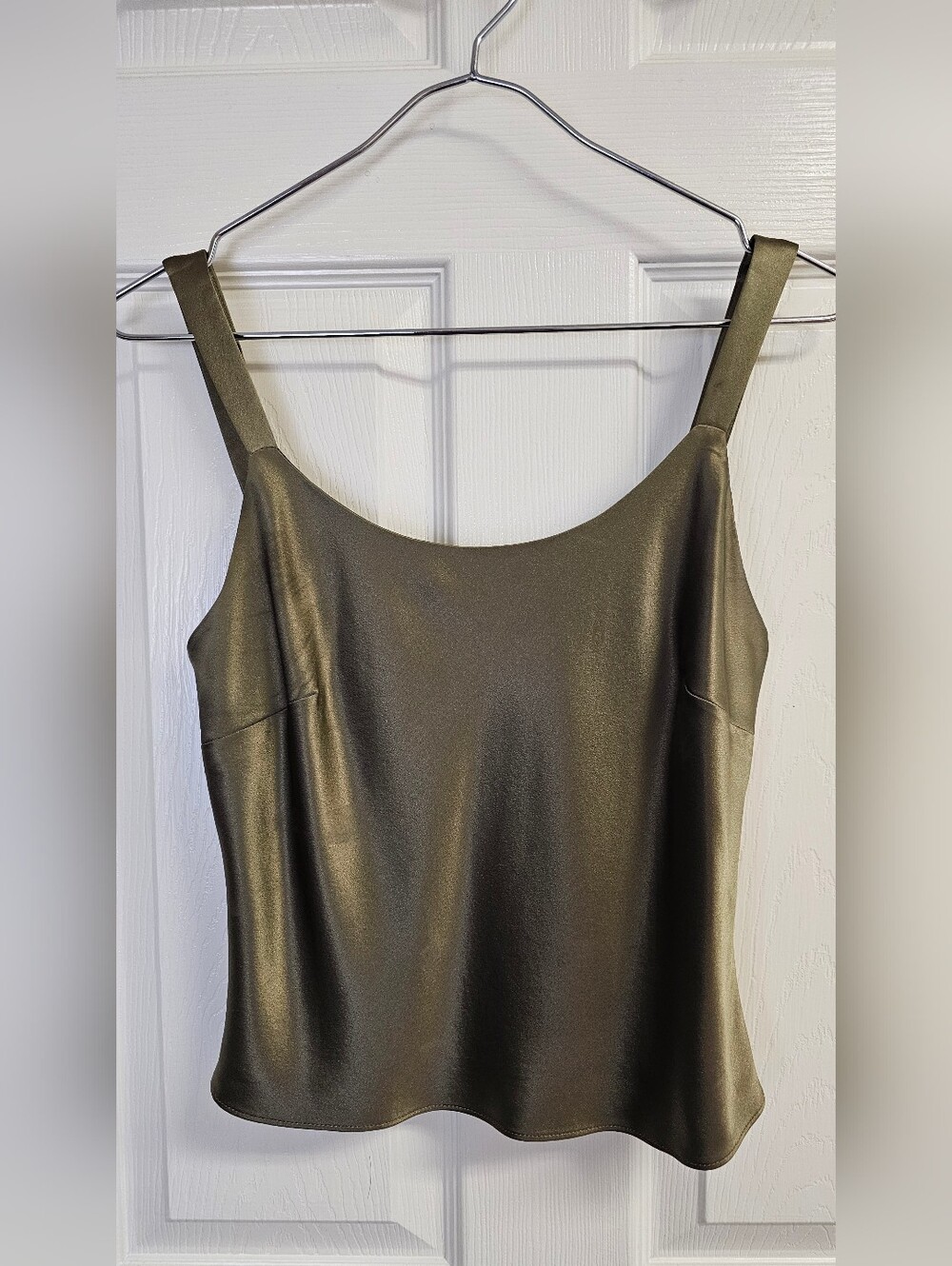 Lafayette 148 New York Petite Olive Silk Cami Top Size 0